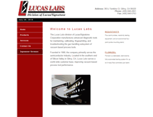Tablet Screenshot of lucaslabs.com